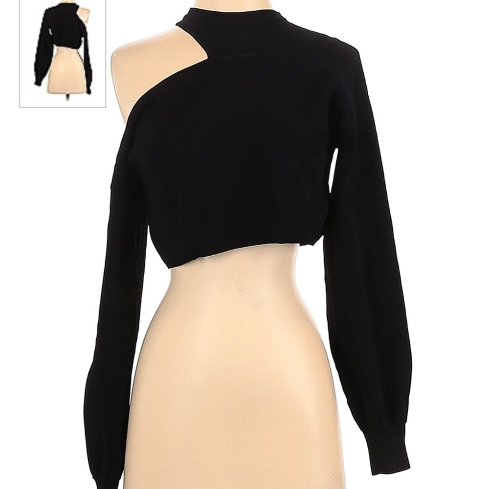 revolve michael costello crop sweater , size M , color khaki